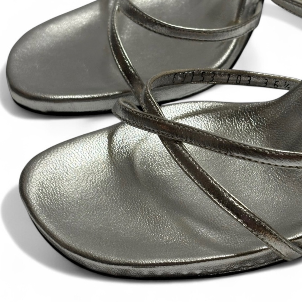 Casadei Silver Strappy Heels - Picture 3 of 6
